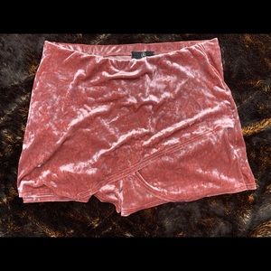 Misguided crushed velvet skort